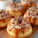 Caramel Pecan Topped Doughnuts First Image