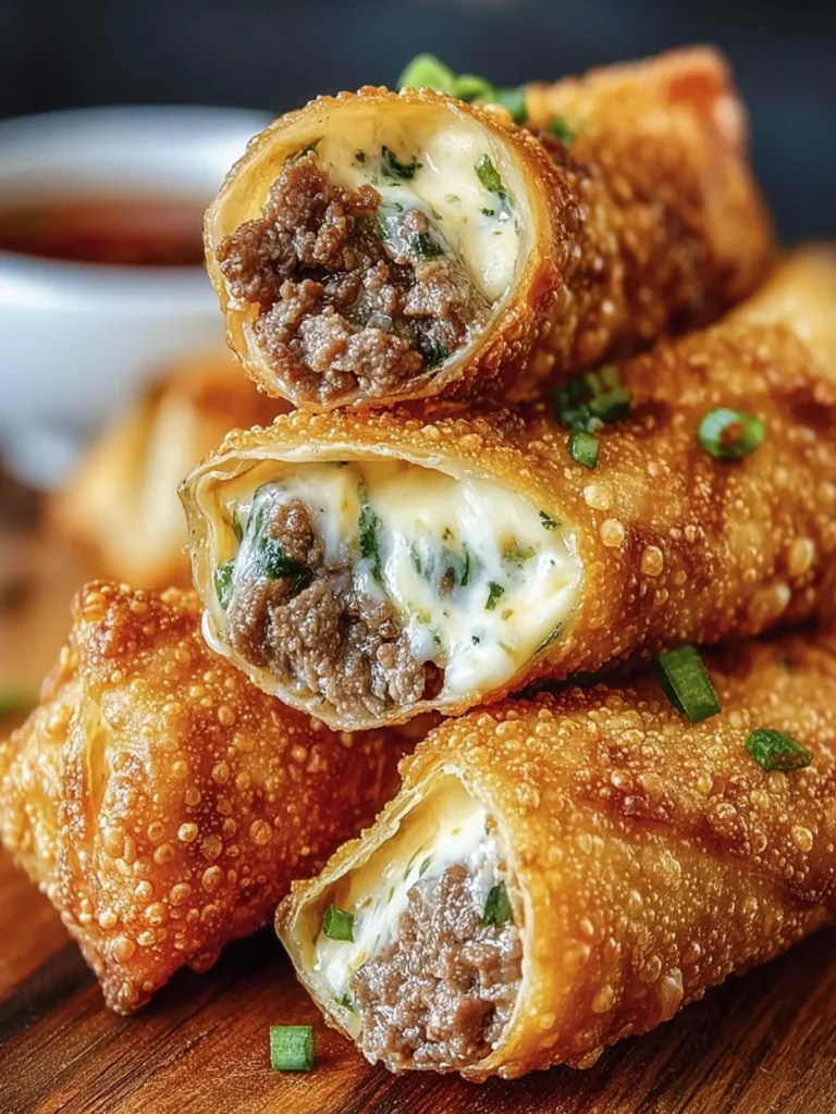 Crispy Beef and Cheese Eggrolls First Image