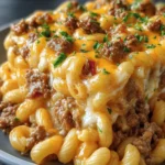 Cheesy Beef Macaroni Casserole First Image