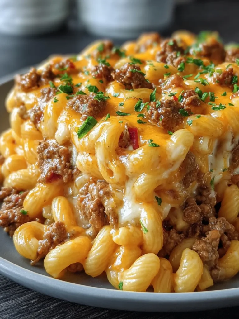 Cheesy Beef Macaroni Casserole First Image