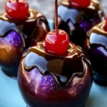 Glistening Black Candy Apples First Image