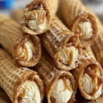 Caramel-Filled Pastry Cones Delight First Image