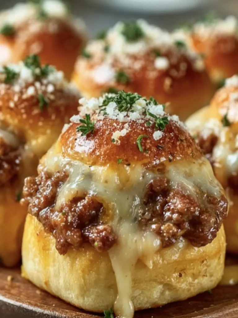 Cheesy Beef Slider Rolls First Image