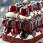 Chocolate Cherry Layer Cake Recipe First Image