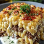Cheesy Beef Macaroni Casserole Recipe First Image
