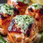 Grilled Salmon Bites with Herb Sauce First Image