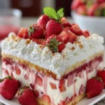 Strawberry Whipped Cream Layered Cake First Image