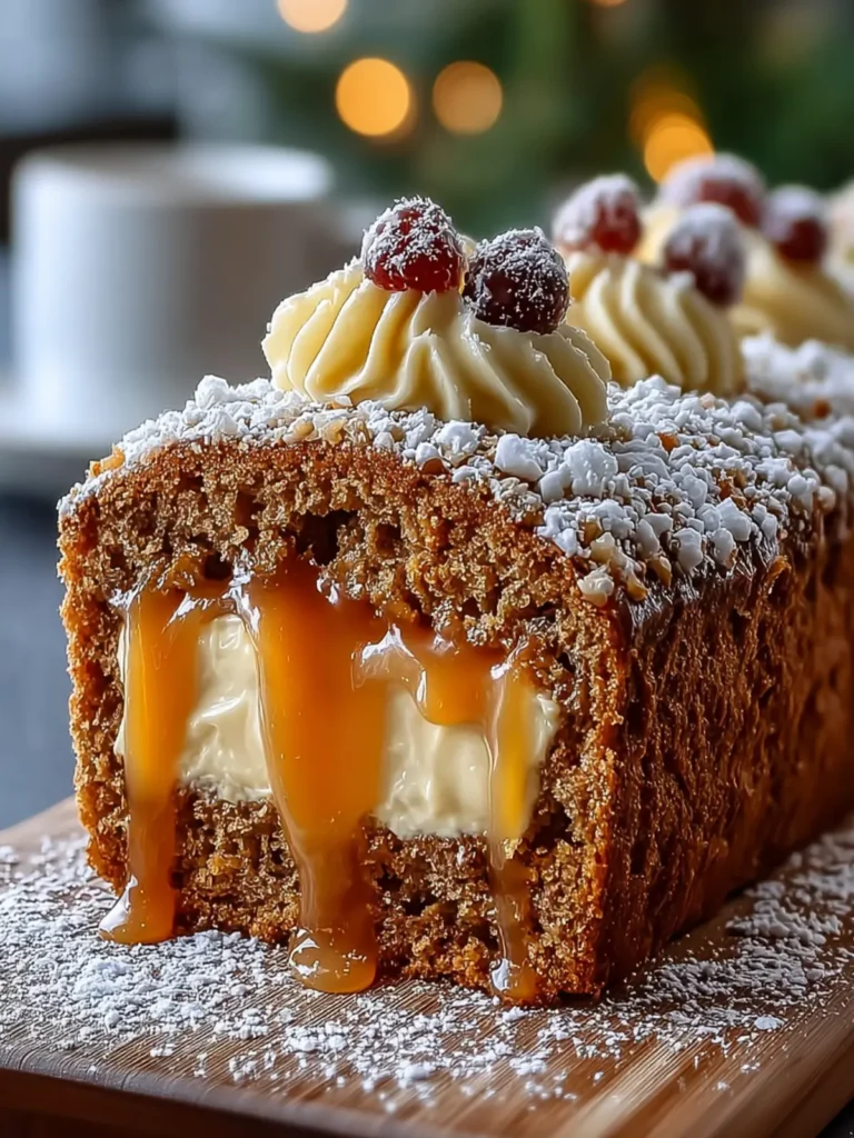 CARAMEL-FILLED SPICED GINGERBREAD LOAF: Unveil Cozy Bliss! First Image