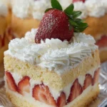 Vanilla Sponge Cake with Strawberries First Image