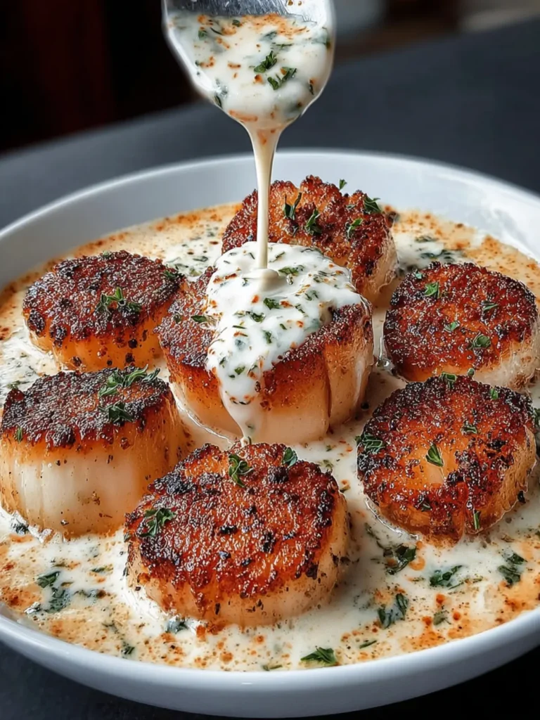 Seared Scallops in Cream Sauce First Image