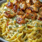 Creamy Garlic Chicken Pasta Dish First Image