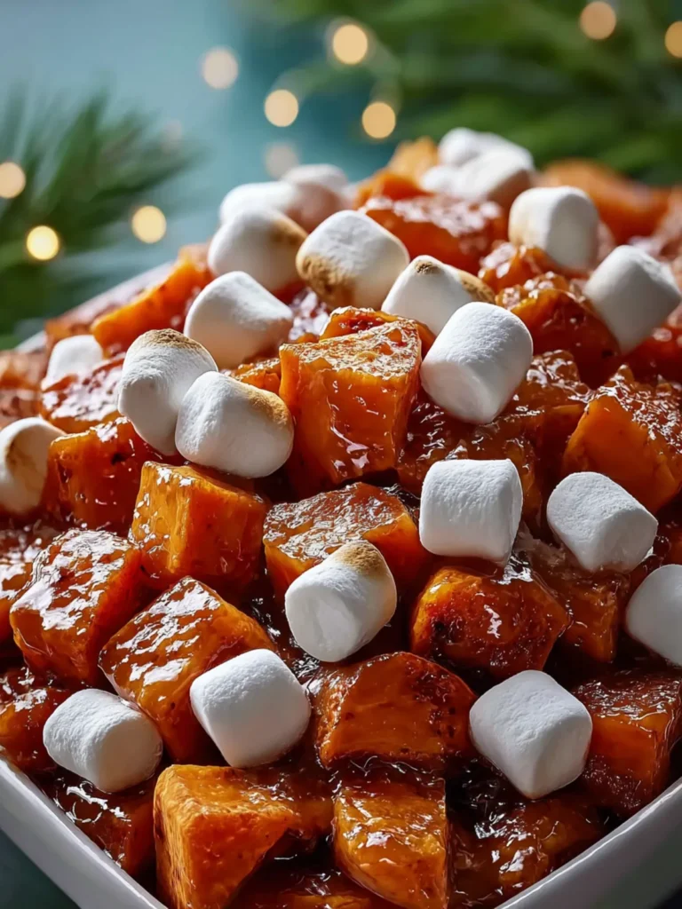 Glazed Candied Sweet Potatoes With Marshmallows First Image