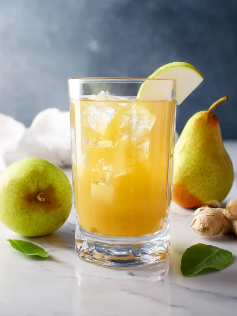 Pear Juice Recipe With Apple & Ginger First Image