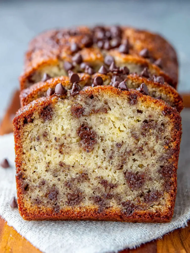 Chocolate Chip Sour Cream Banana Bread Recipe First Image