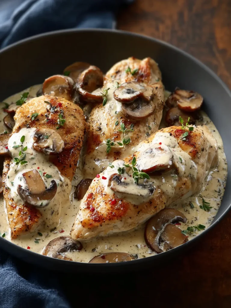 Easy Creamy Mushroom Chicken First Image