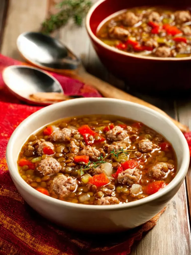 Sausage and Lentil Soup First Image