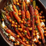 Irresistible Spicy Maple Roast Carrots with Crispy Chickpeas First Image