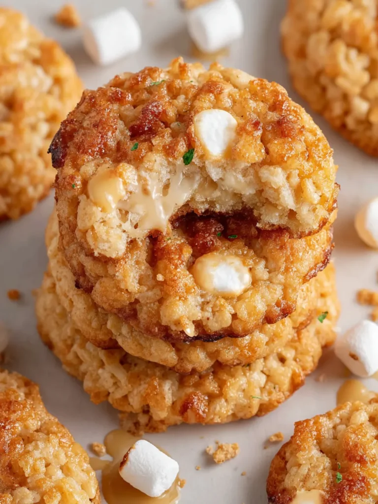 Marshmallow Rice Krispie Cookies First Image