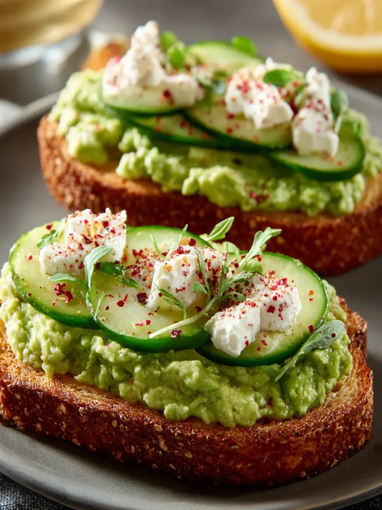 Greek Yogurt Whipped Avocado Toast : Creamy, Zesty & Protein-Packed First Image