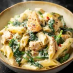 Creamy Chicken Spinach Pasta First Image