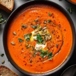 Roasted Red Pepper Carrot Soup First Image