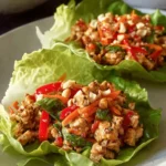 Easy Thai Chicken Lettuce Wraps with Peanut Sauce First Image