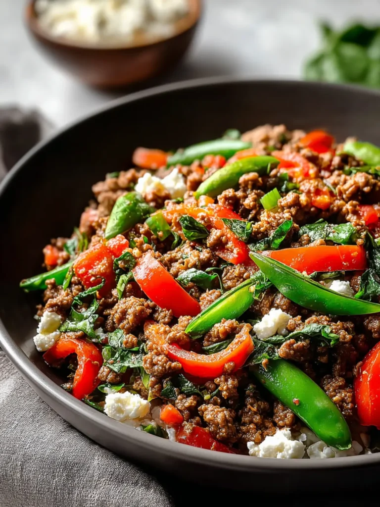 Irresistible Mediterranean Ground Beef Stir Fry Recipe First Image