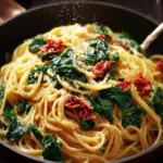 Spaghetti and Spinach with Sun-Dried Tomato Cream Sauce is a must-try! First Image