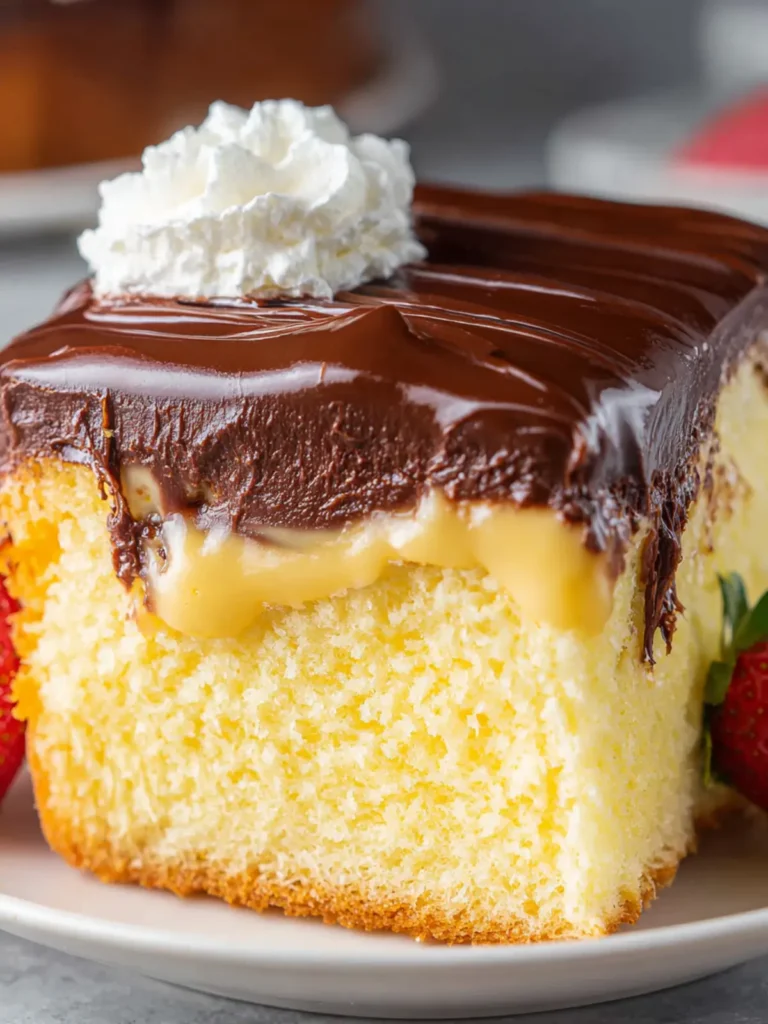Boston Cream Poke Cake First Image