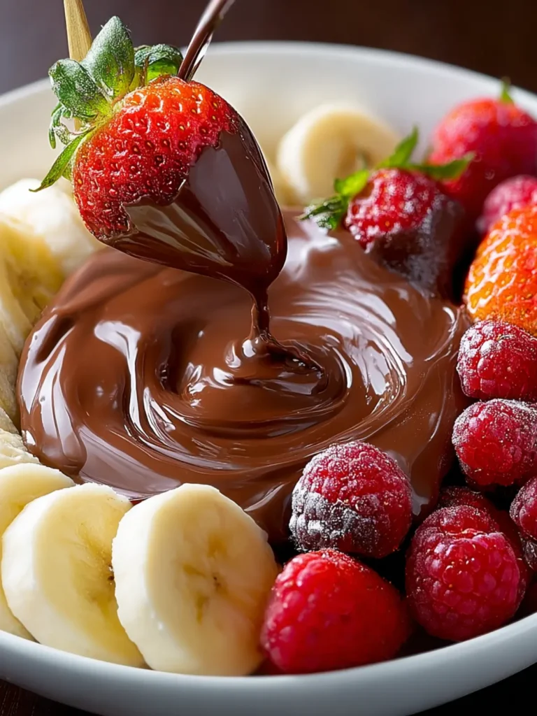 Indulge in Irresistible Chocolate Dip for Fruit Delight First Image