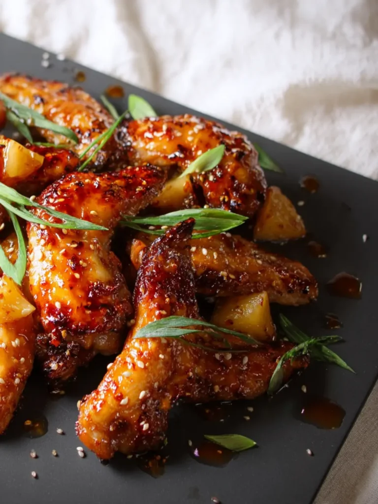 Pan-Fried Pineapple Teriyaki Chicken Wings First Image