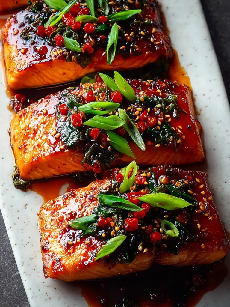 Maple Gochujang Glazed Salmon Recipe First Image