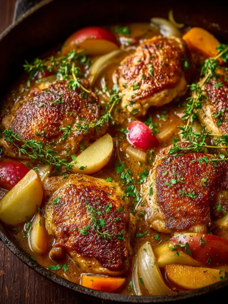 Skillet Apple Cider Chicken First Image