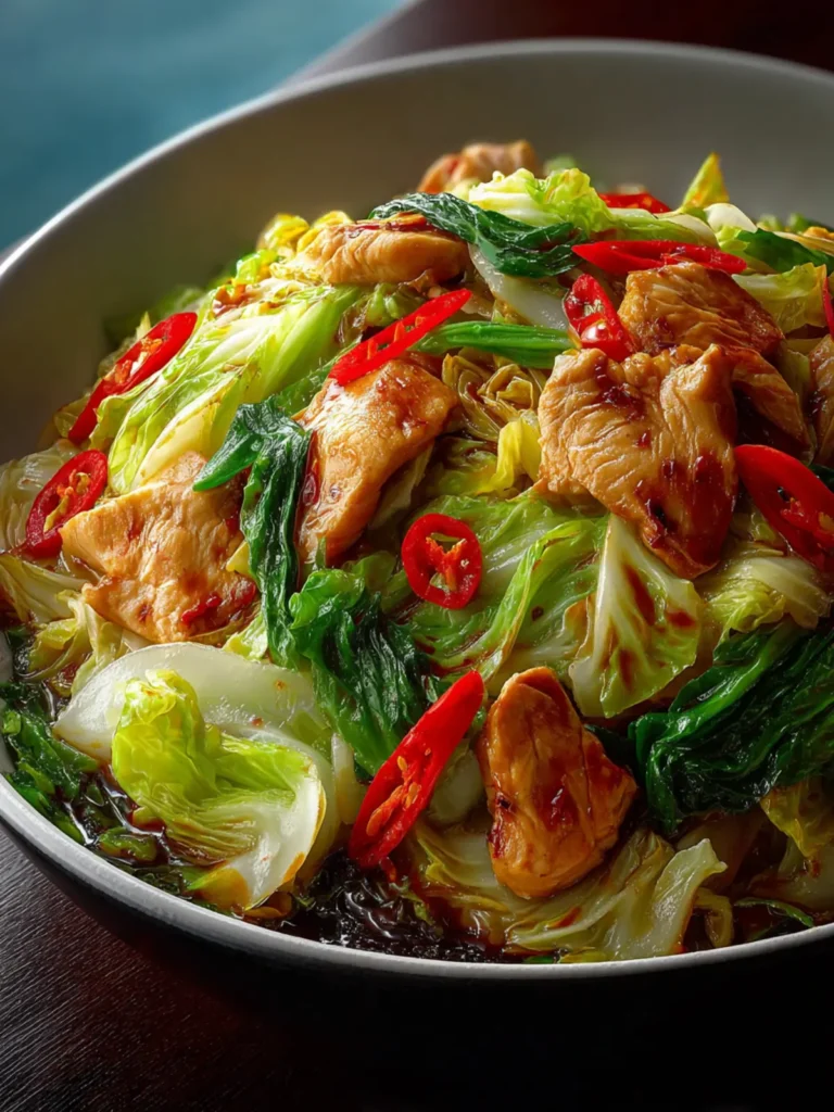 Chinese Chicken Cabbage Stir-Fry First Image