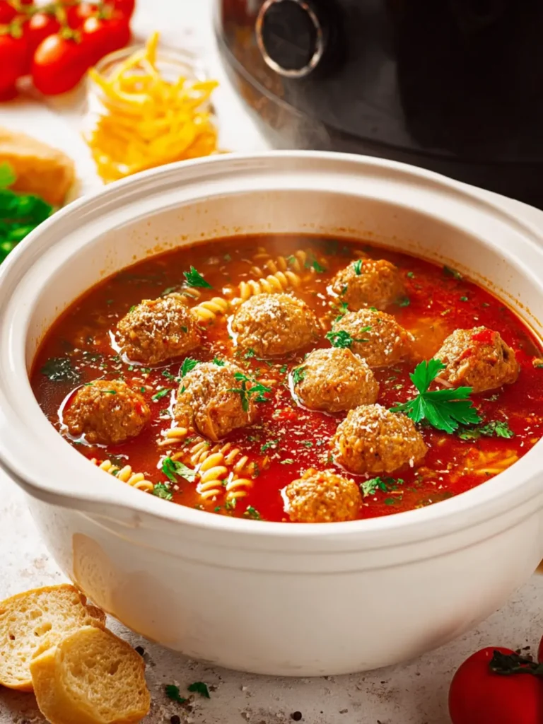 Crock Pot Italian Meatball Soup First Image