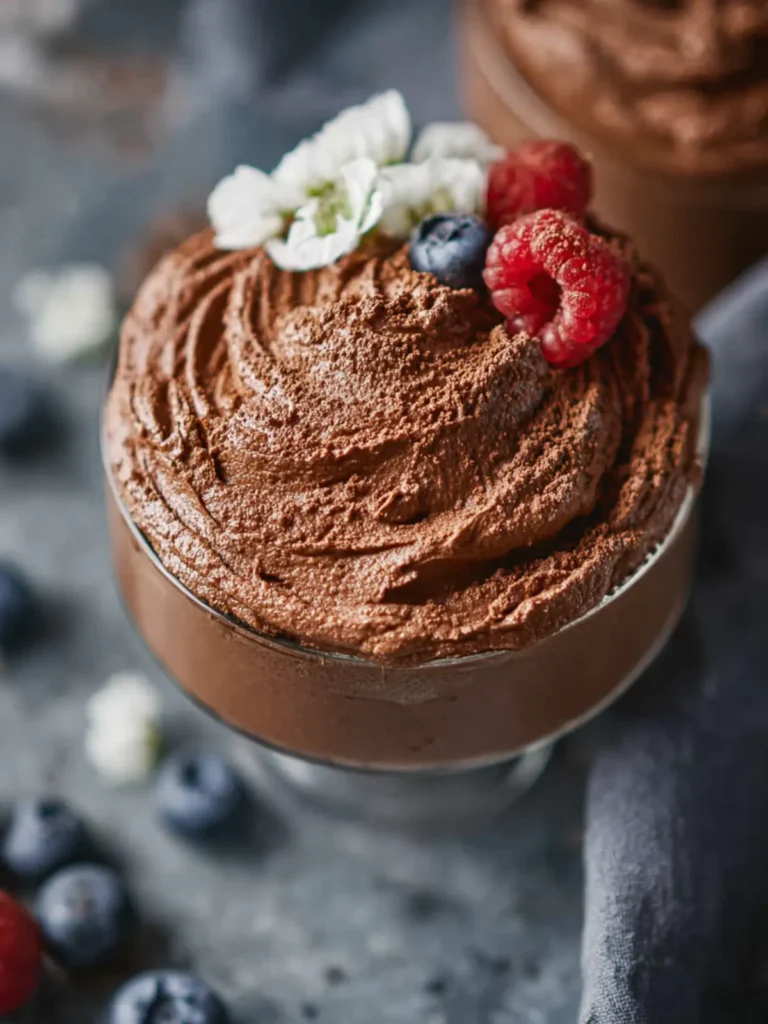 Keto Fluffy Chocolate Mousse (3 Ingredients, 5 Minutes!) First Image