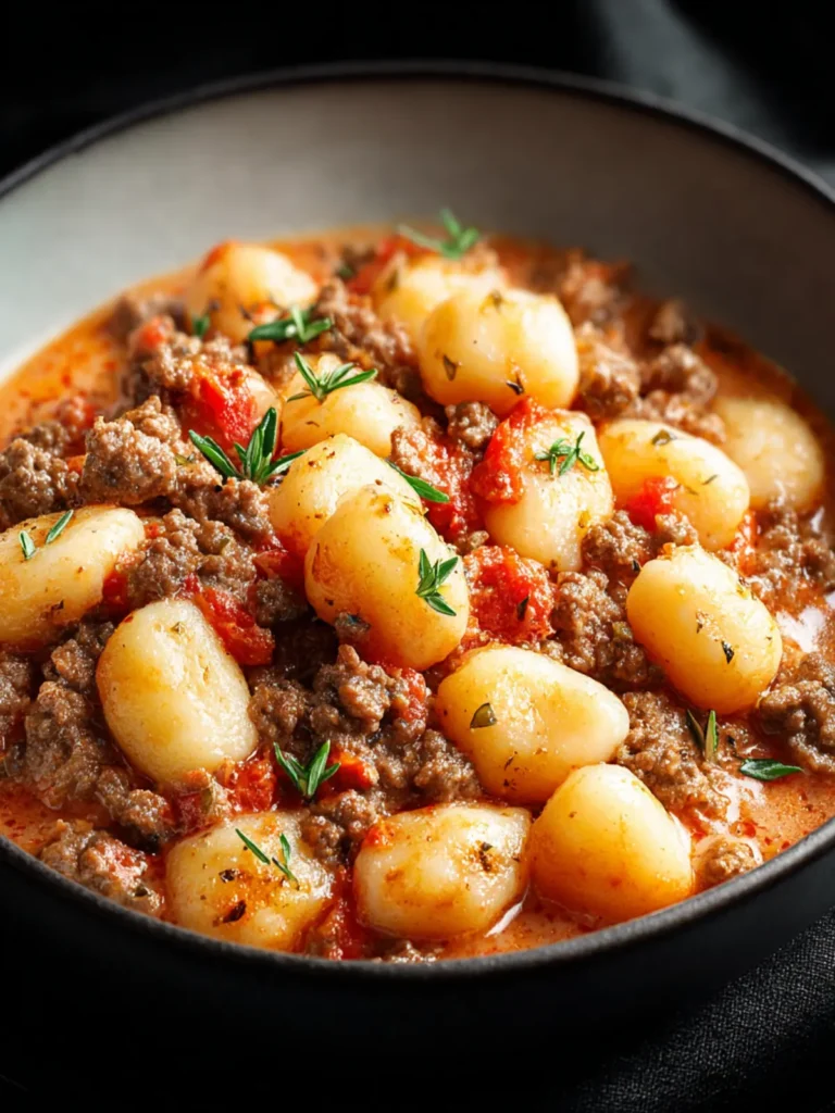 Savory Ground Beef Gnocchi: Comfort Food Delight First Image