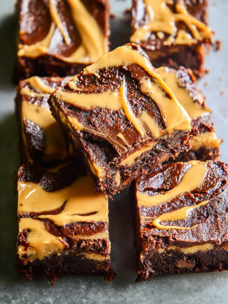 Healthy Chocolate Banana Peanut Butter Brownies First Image