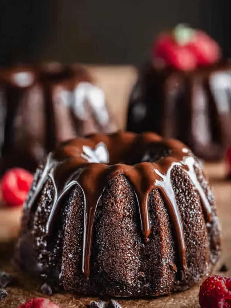 Mini Decadent Chocolate Bundt Cakes First Image