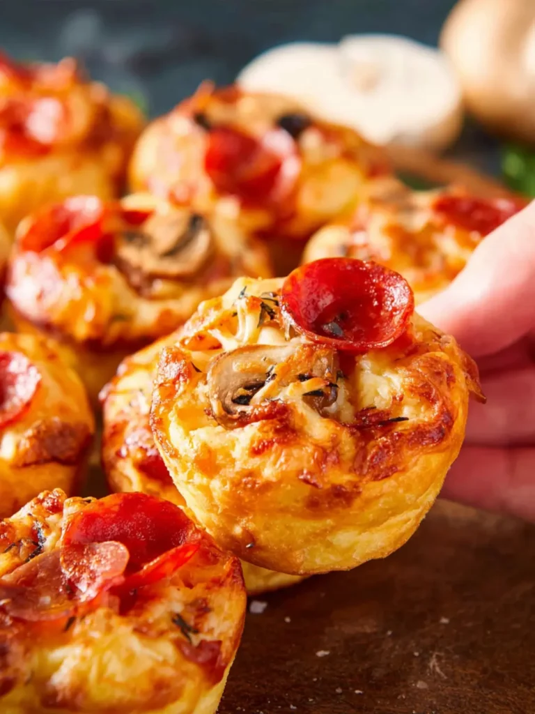 Pizza Muffins Recipe – Easy Muffin Tin Pizza Bites First Image