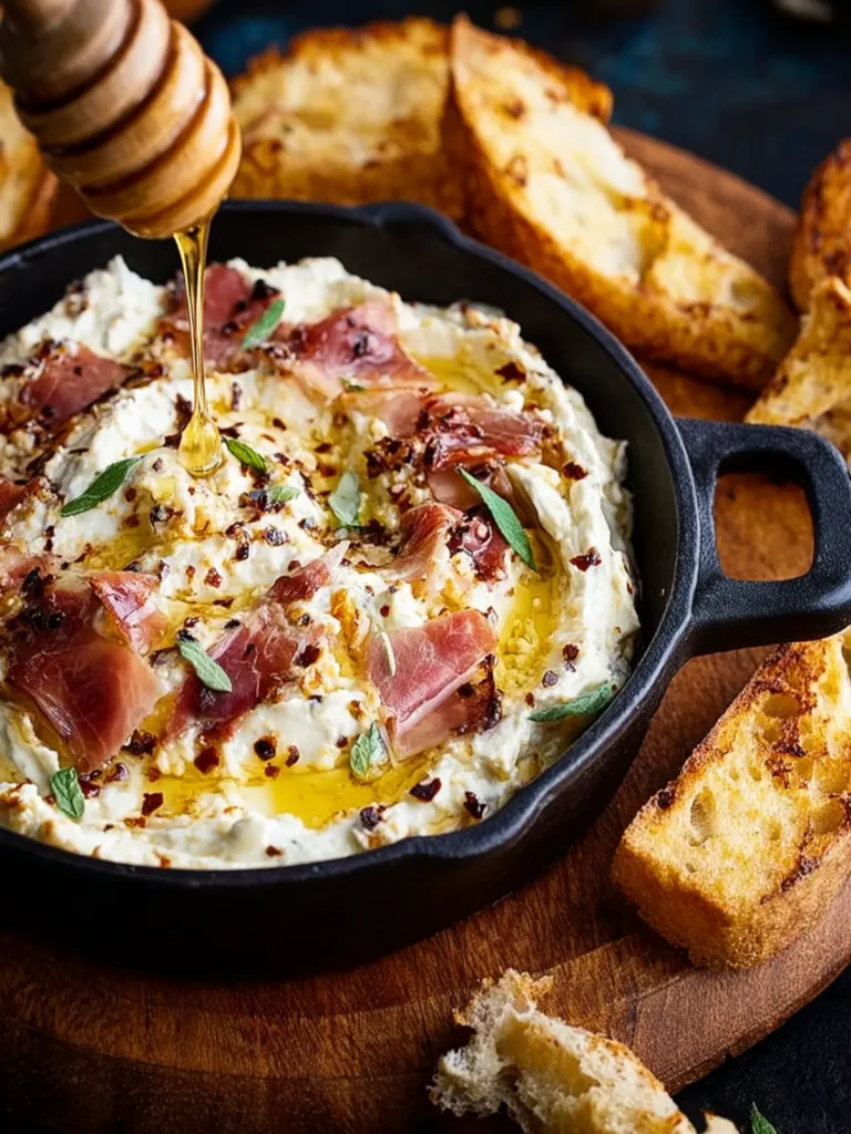 Roasted Garlic and Prosciutto Cream Cheese Dip with Hot Honey First Image