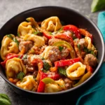 Sausage Tortellini Skillet with Peppers First Image