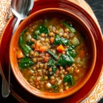 Vegetarian Lentil Spinach Soup First Image