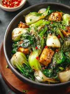 Bok Choy Vegetable Stir Fry Bowl First Image
