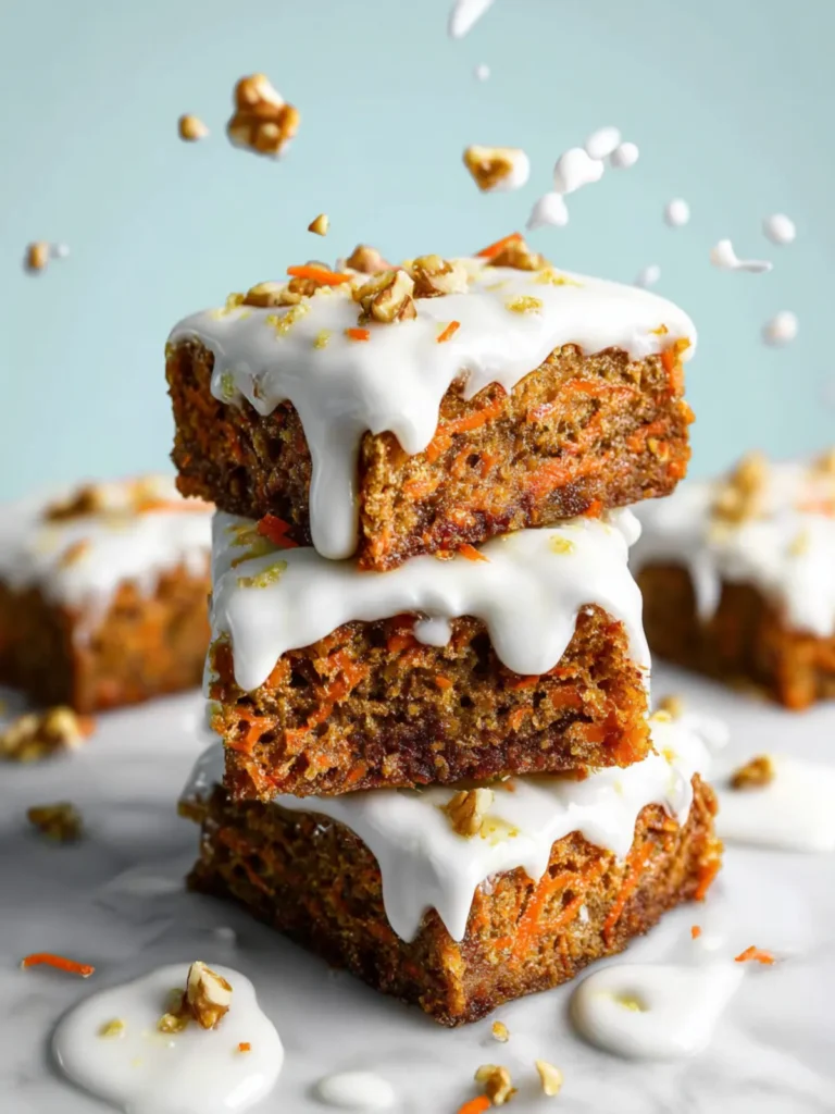 Healthy Carrot Cake Bars First Image